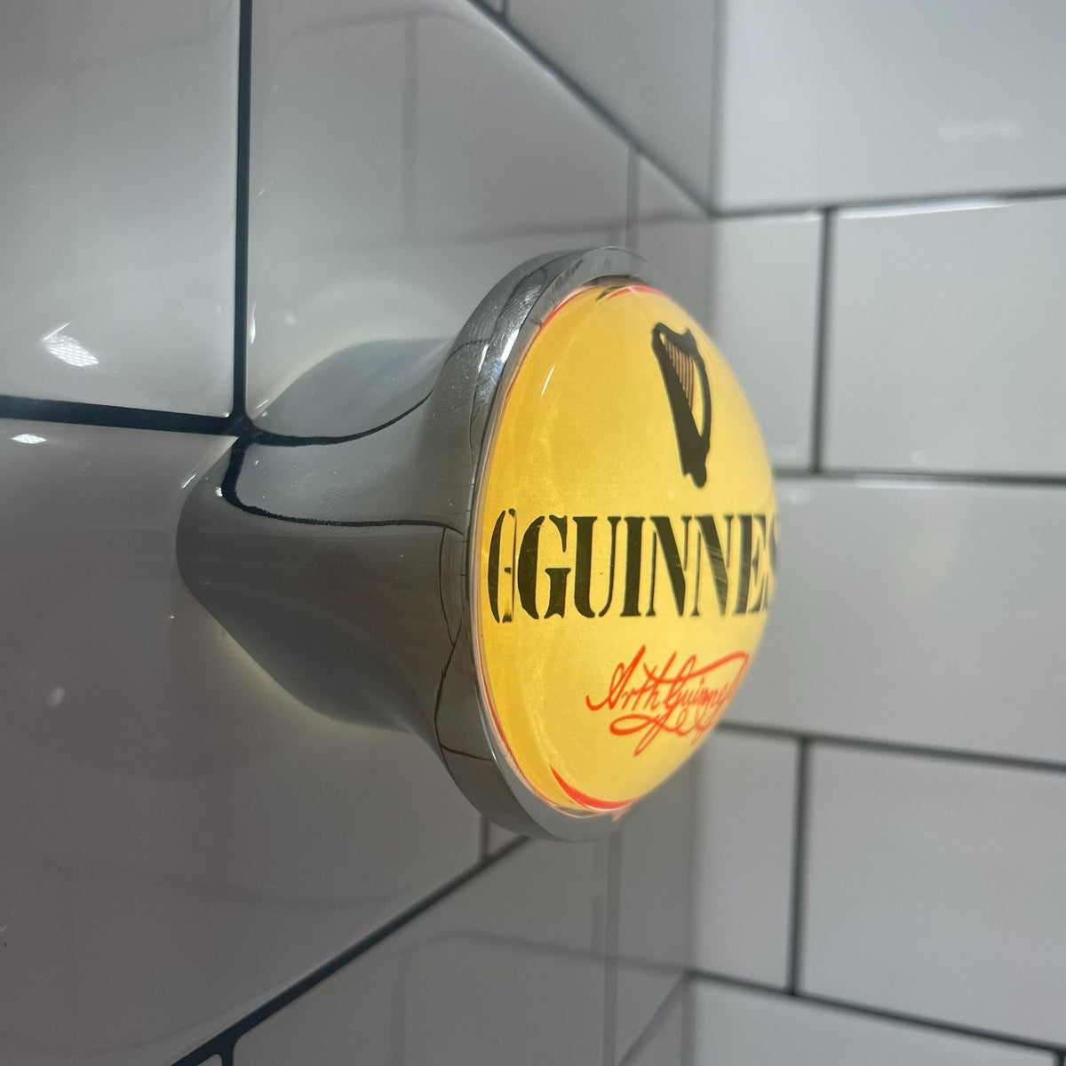 Retro Cream Guinness (1978) badge in its packaging
