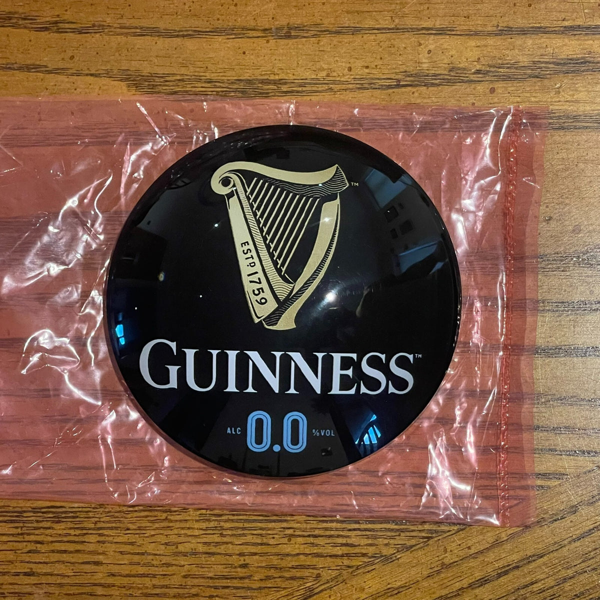 Guinness 0.0 badge in its packaging