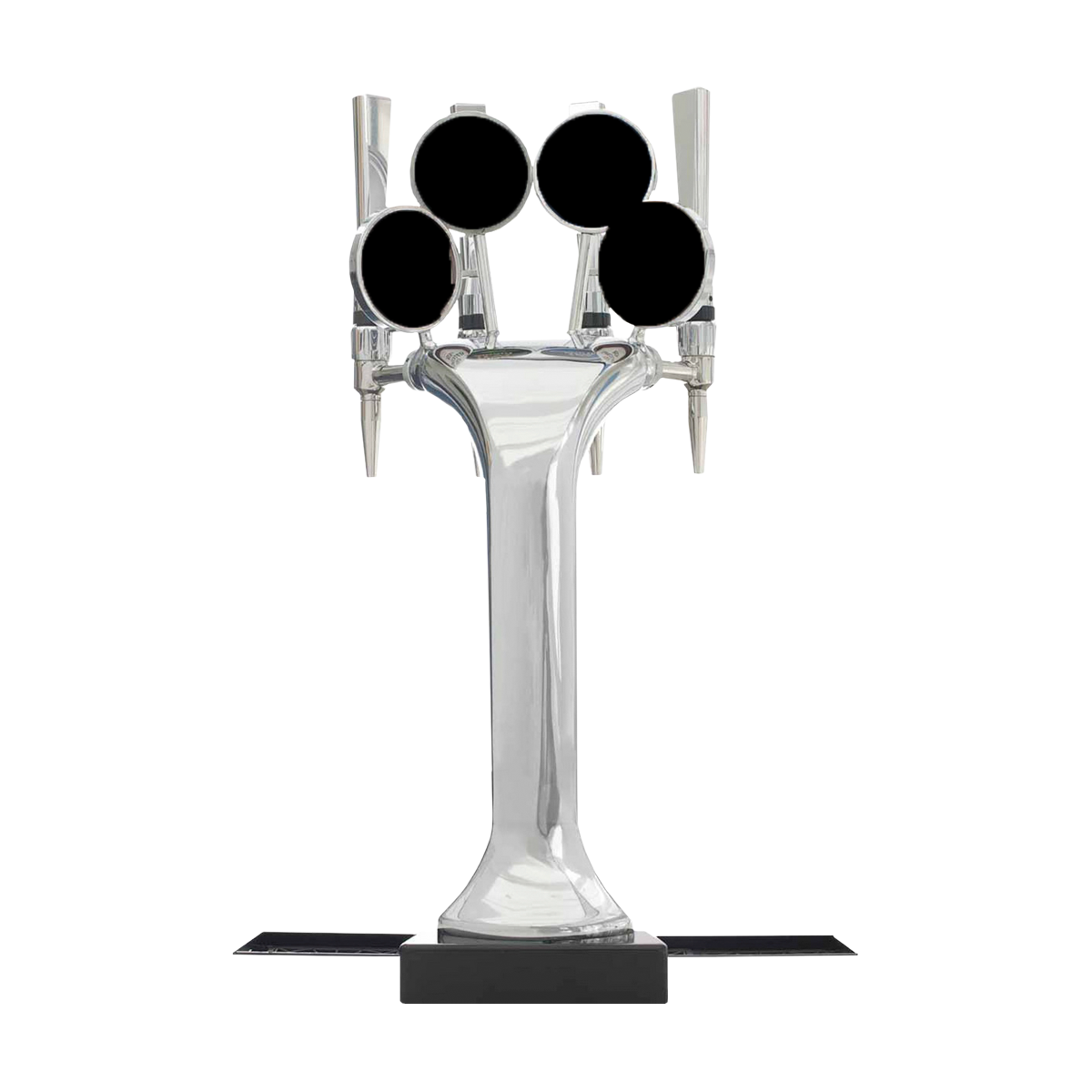 Classic Cobra 4 Out Tower With Drip Tray and Round LED Badge Holder