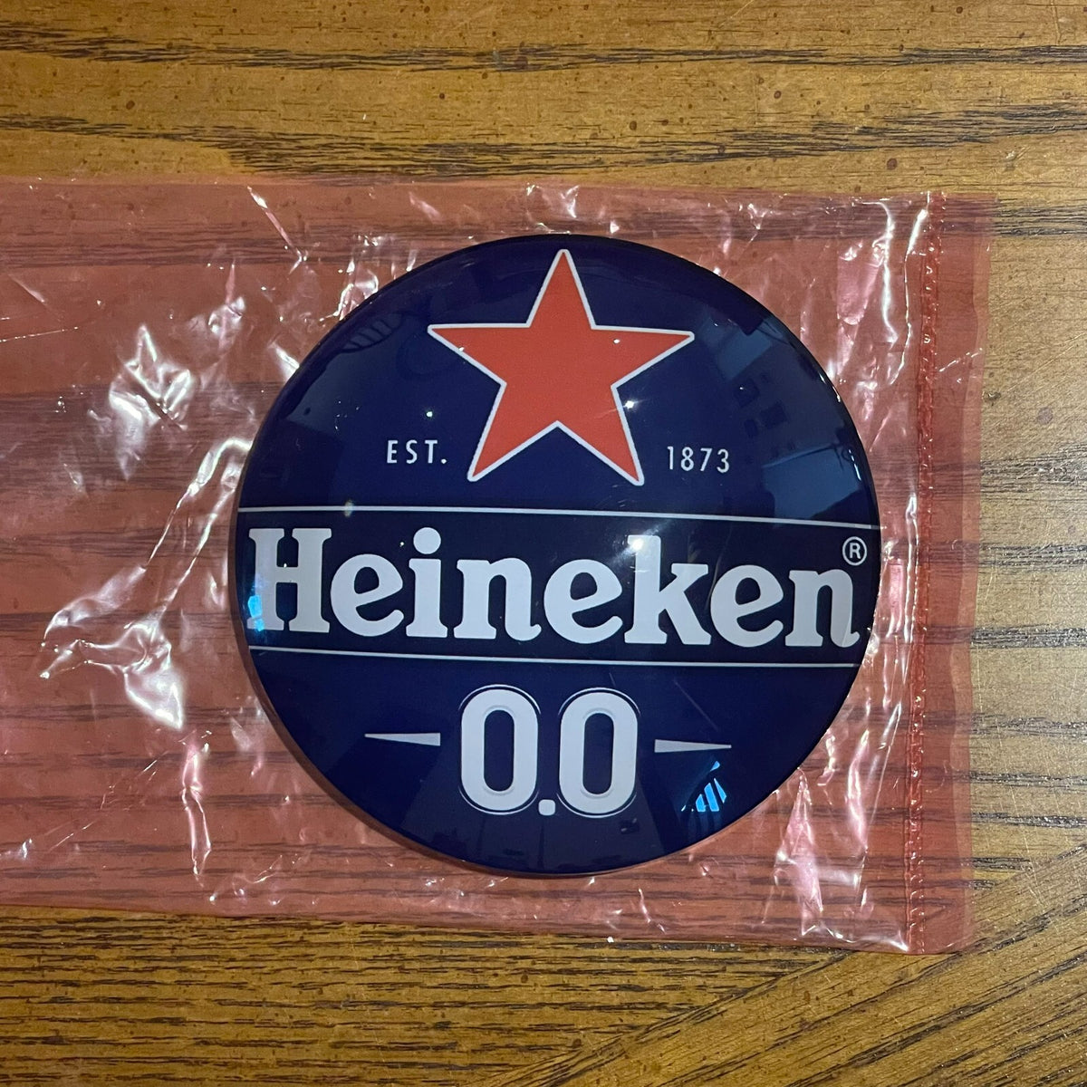Heineken 0.0 badge in its packaging