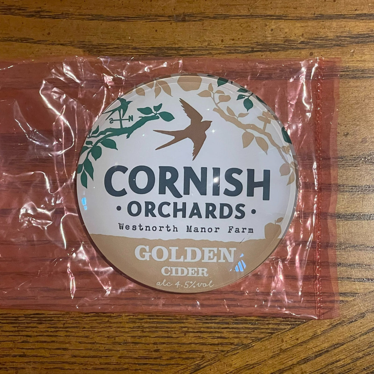 Cornish Orchards badge in its packaging