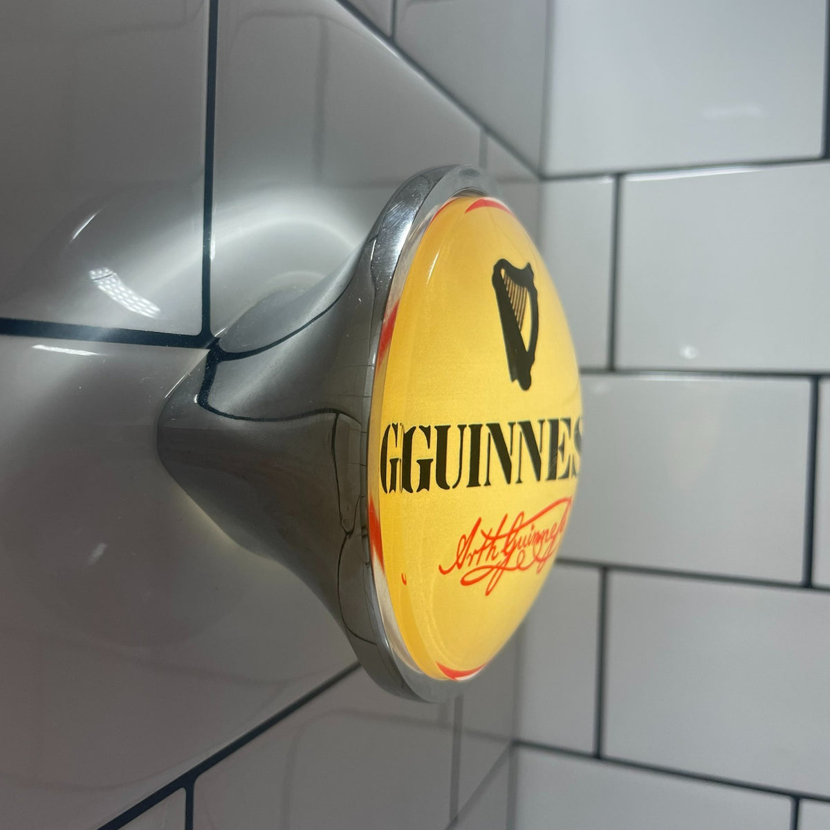 Retro Cream Guinness (1978) badge in its packaging