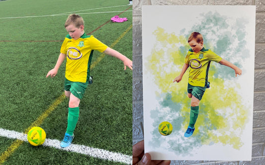 Custom Footballer Print