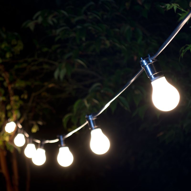 10m 10 x Warm White Bulb Lights