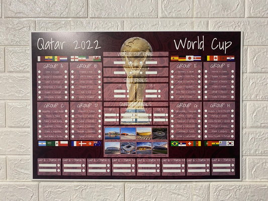 Qatar 2022 World Cup Wall Chart