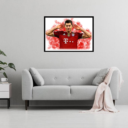 Robert Lewandowski Digital Art Print - (On Foamex Board or Photo Paper)