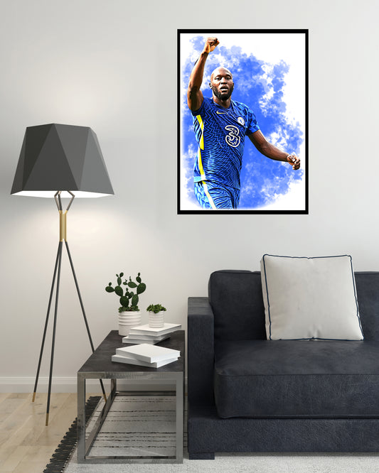 Romelu Lukaku Digital Art Print - (On Foamex Board or Photo Paper)