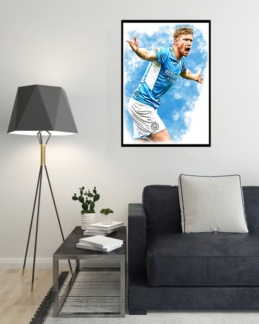 Kevin De Bruyne Digital Art Print - (On Foamex Board or Photo Paper)